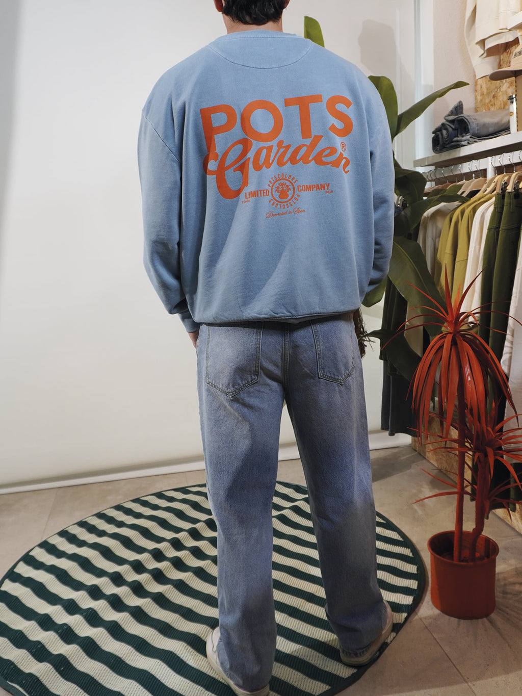POTS GARDEN VINTAGE BLUE