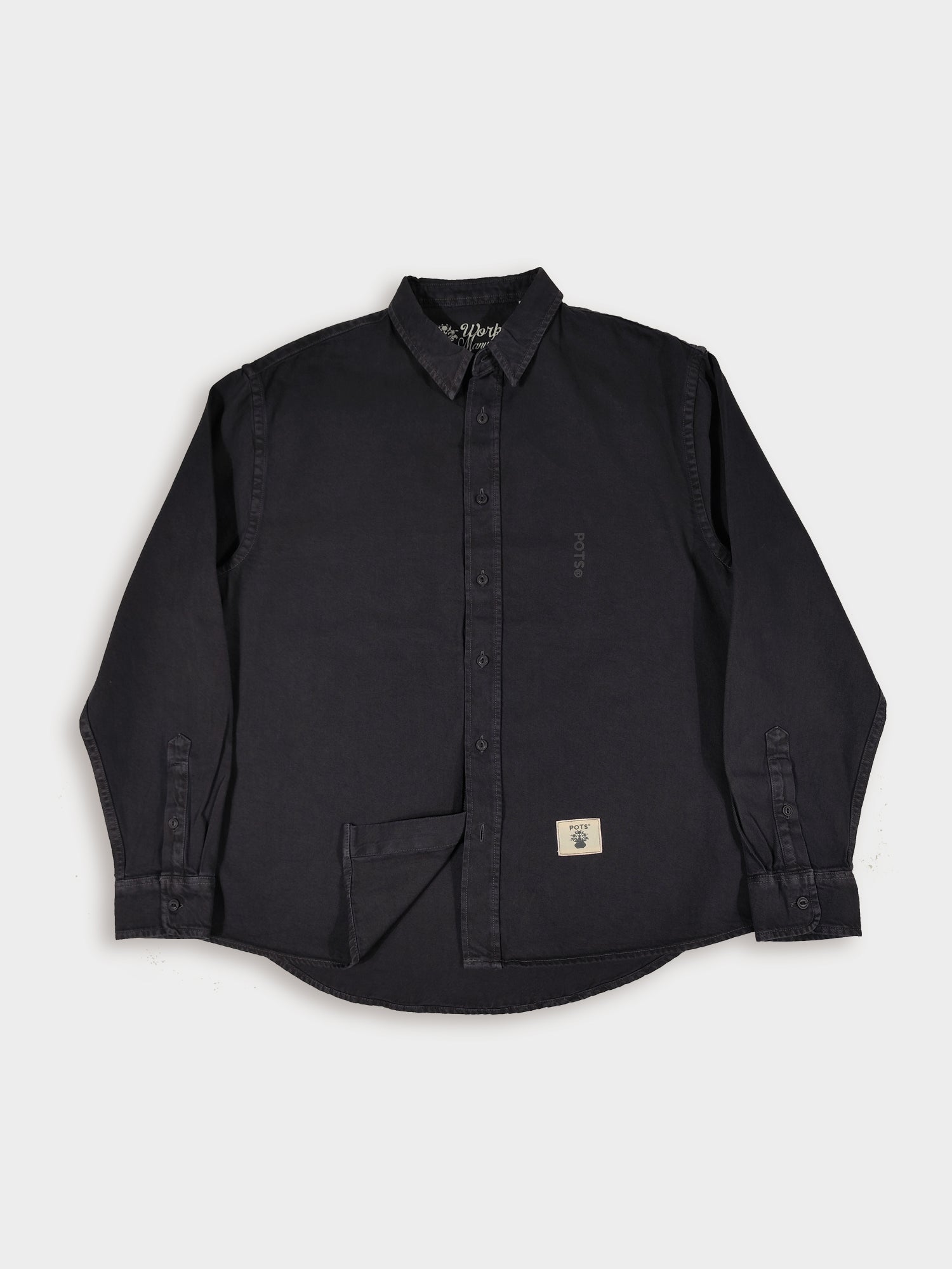 BLACK WORN SHIRT