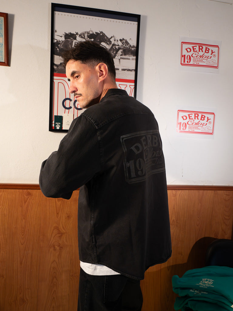BLACK WORN SHIRT