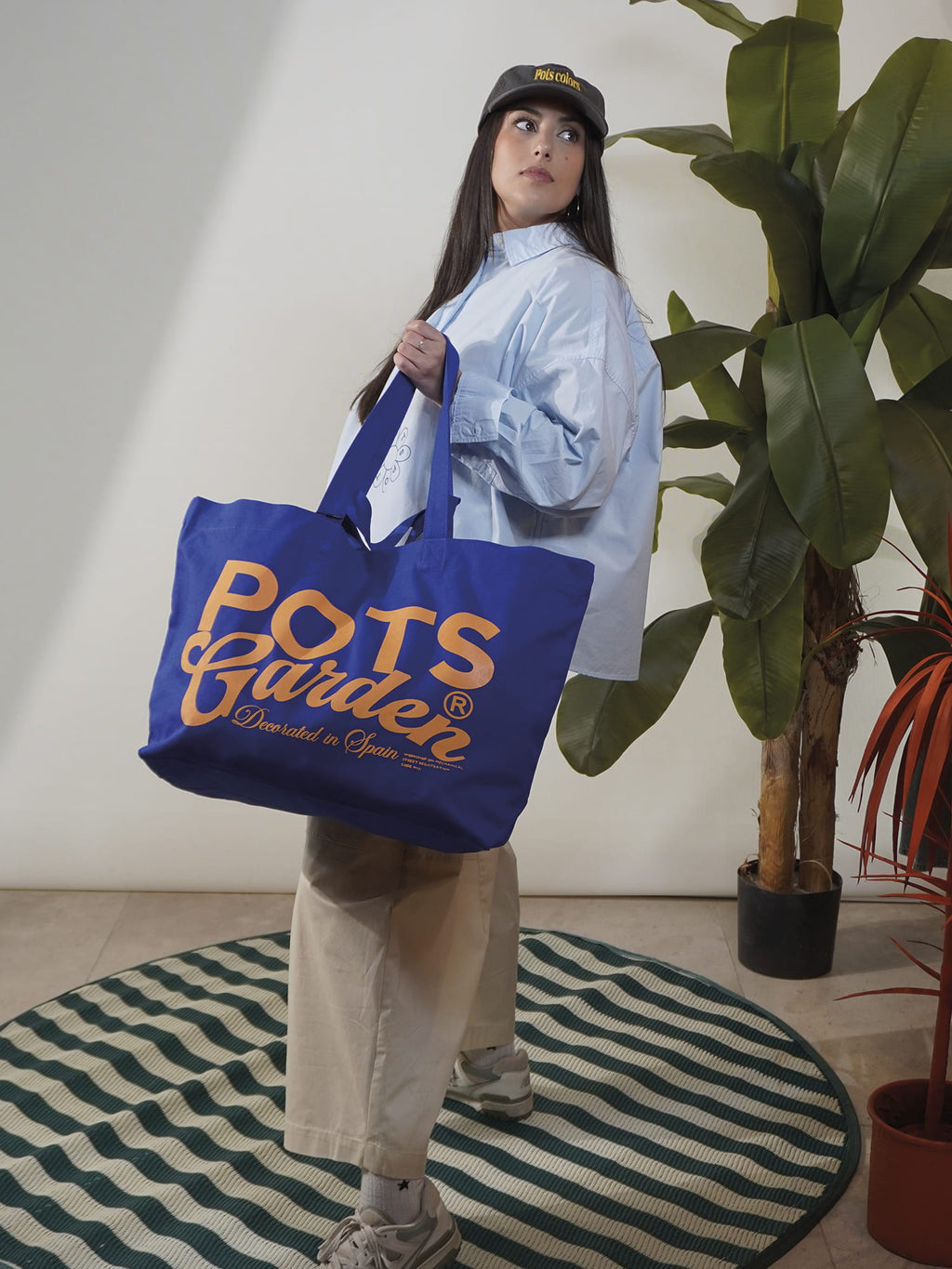 BLUE BLOOM PINK TOTE BAG