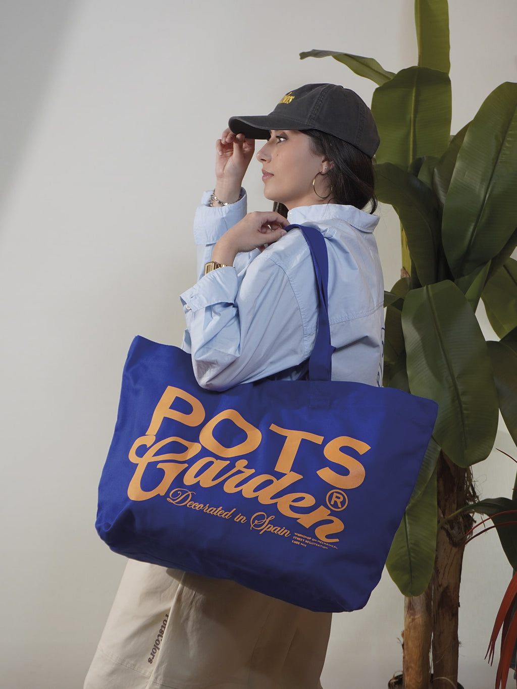 BLUE BLOOM PINK TOTE BAG