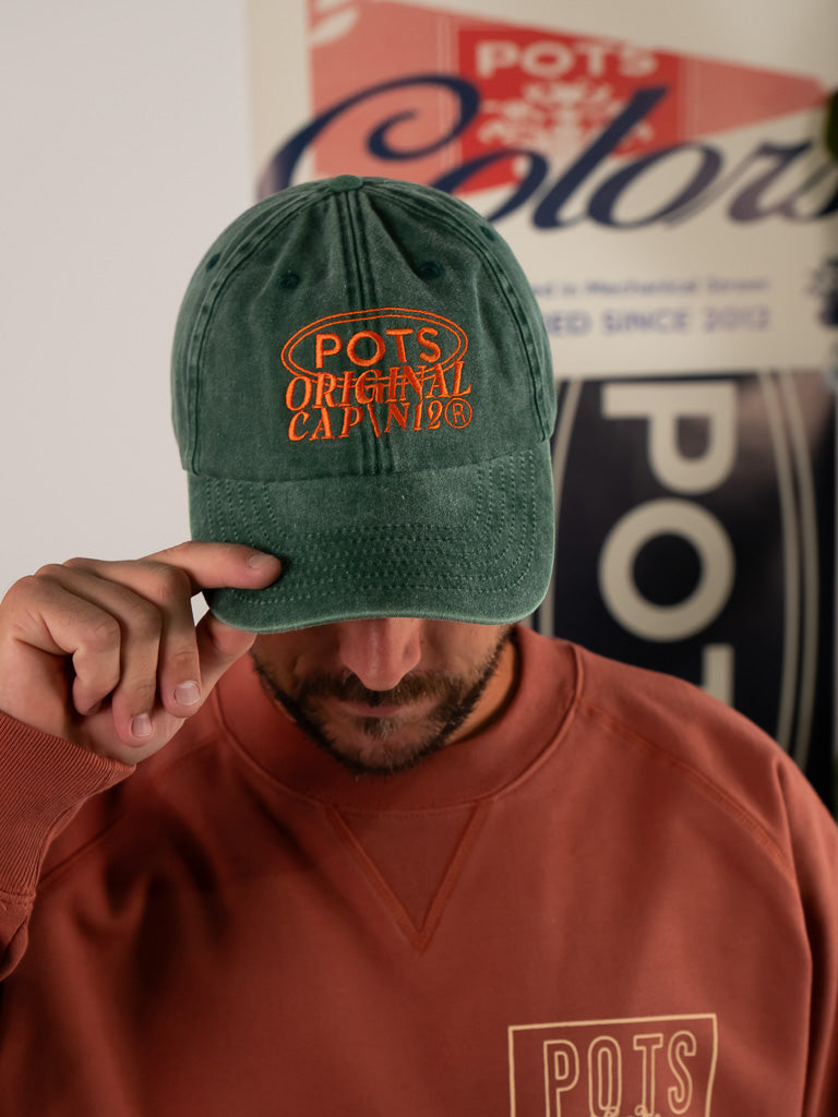 GREEN WORN CAP