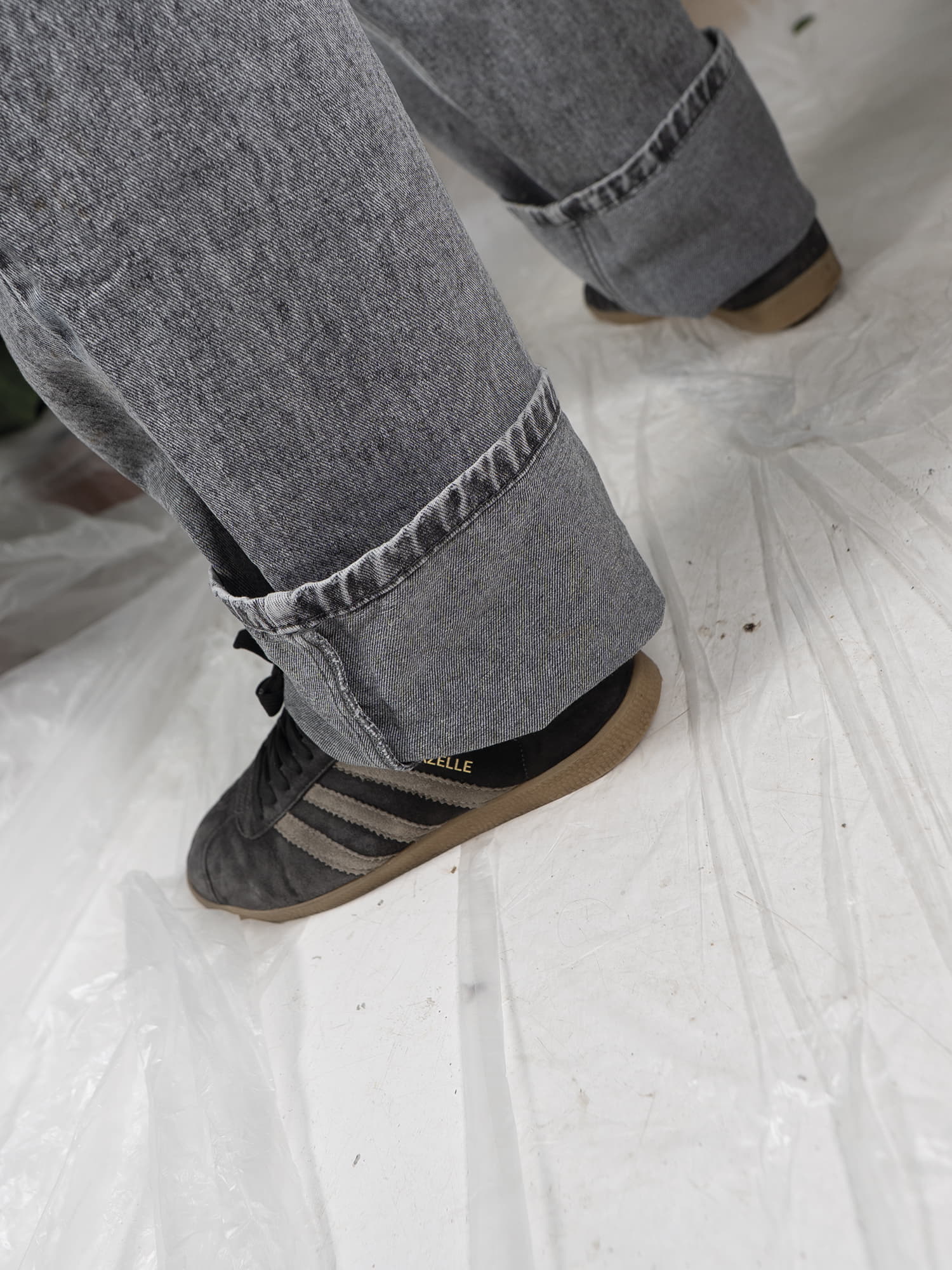 JEANS WIDE GREY STREET