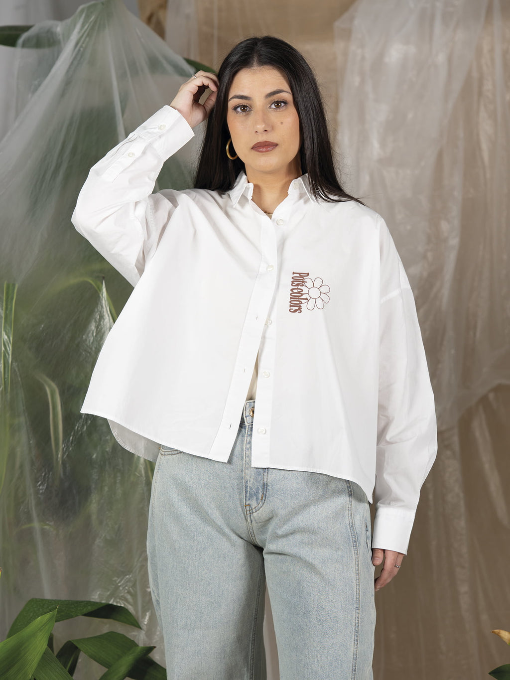 WHITE CROP SHIRT