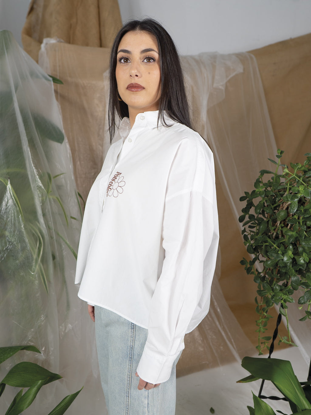 WHITE CROP SHIRT