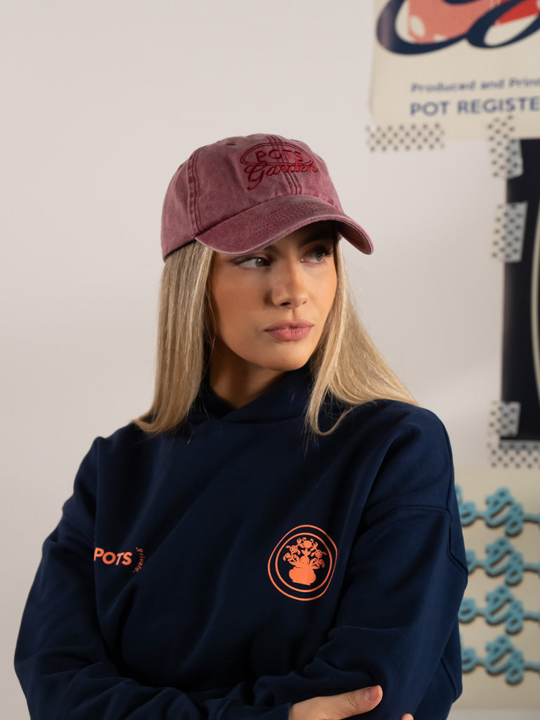 WORN BURGUNDY CAP