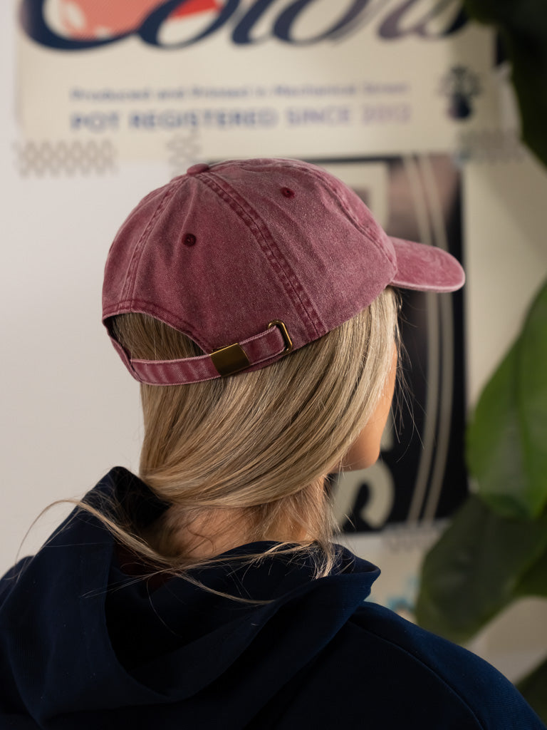 WORN BURGUNDY CAP