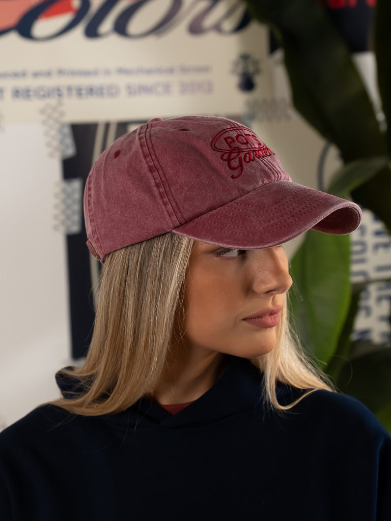 WORN BURGUNDY CAP