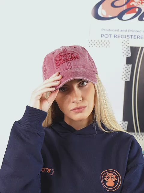 WORN BURGUNDY CAP