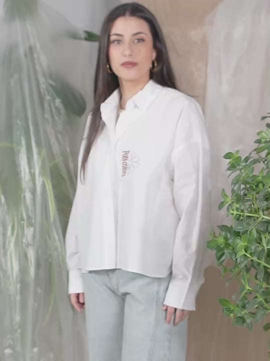WHITE CROP SHIRT